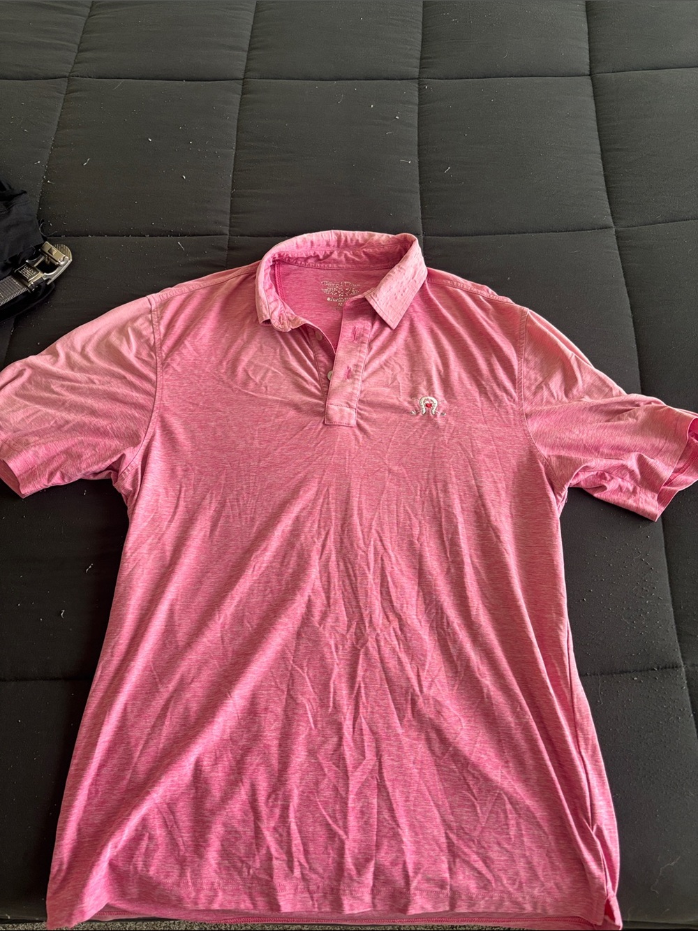 Men's Logo Embroidered Pink Polo Shirt - Classic Short Sleeve